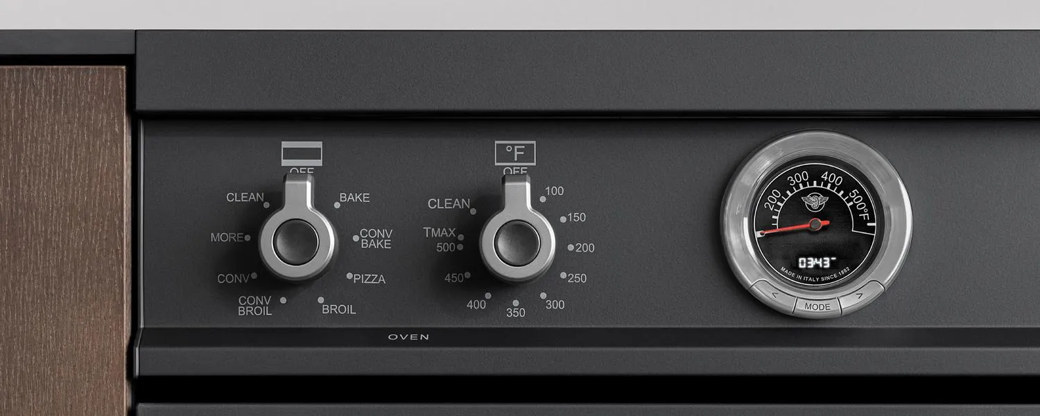 Bertazzoni PRO365ICFEPROT 36 Inch Induction Range, 5 Heating Zones And Cast Iron Griddle, Electric Self-Clean Oven Rosso