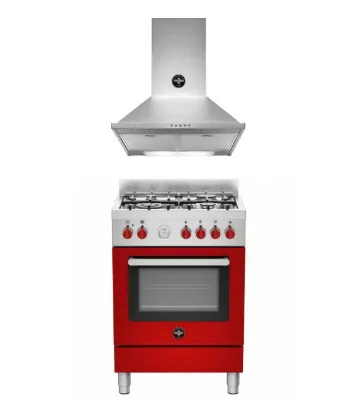 Bertazzoni RI64C61BX/XR/XB 60 4-burners electric oven   KPL60PLAG1XA 60 cm wallmount hood