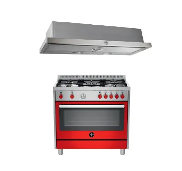 Bertazzoni RIS95C61LBX/XR/XB Free Standing Range Cooker Electric Oven   K90TELXA Telescopic Hood