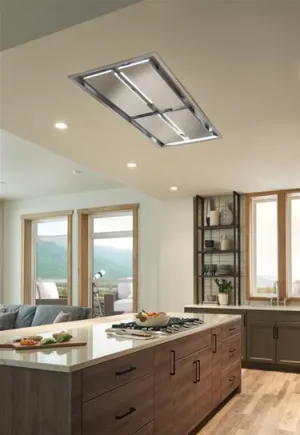 Best Range Hoods CC34IQT63SB Cirrus Grande 63 Inch 1200 Cfm Brushed Stainless Steel Ceiling Mounted Range Hood With Led Light