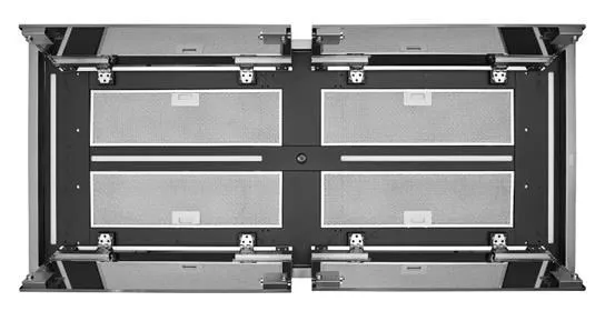 Best Range Hoods CC34IQT63SB Cirrus Grande 63 Inch 1200 Cfm Brushed Stainless Steel Ceiling Mounted Range Hood With Led Light