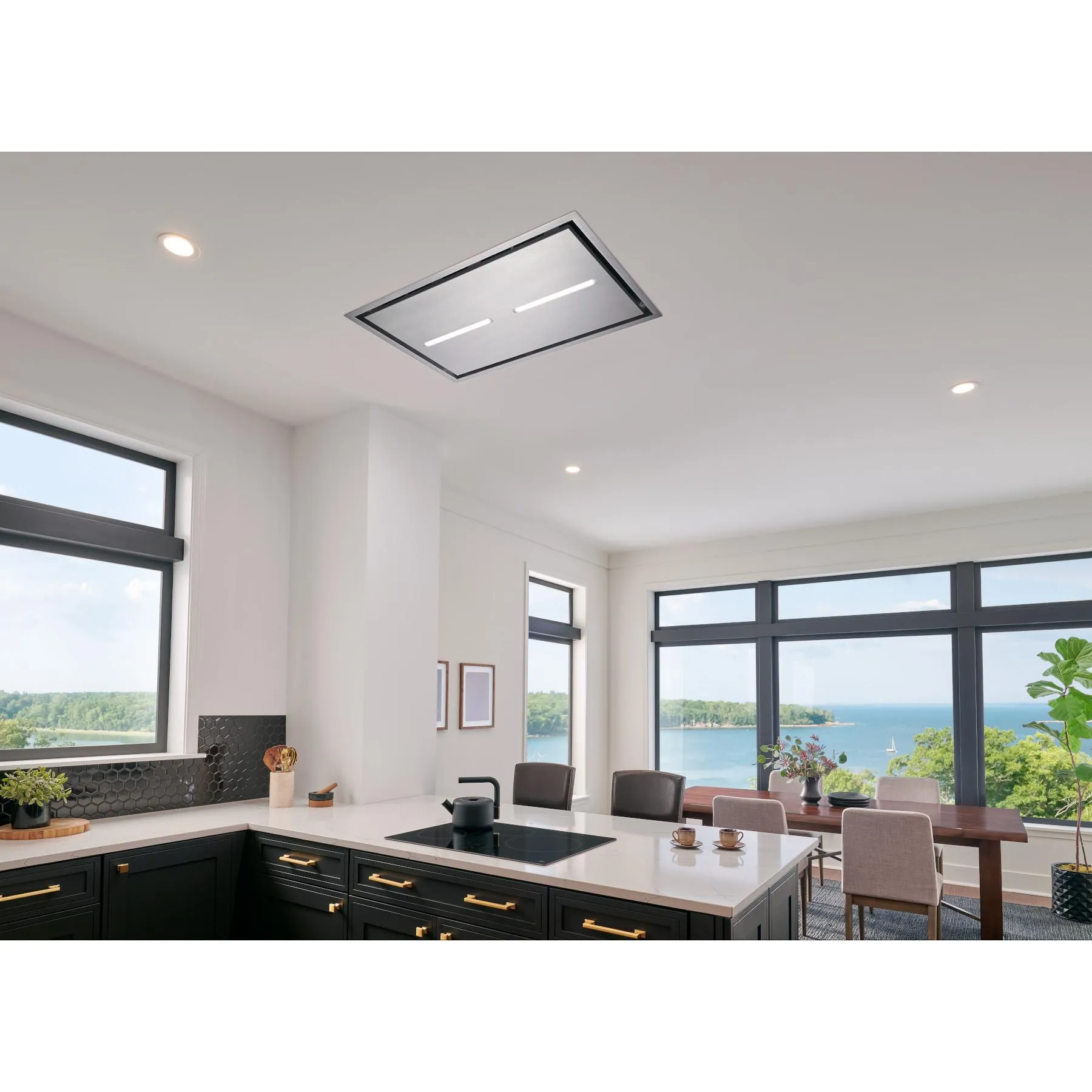 Best Range Hoods HBC143ESS 43-Inch Brushed Stainless Steel Ceiling Mounted Range Hood With Led Light, Choice Of Blowers Sold Separately (Hbc1 Series)