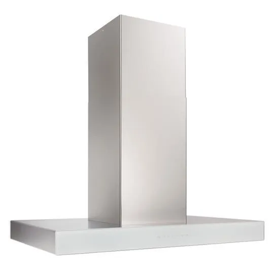 Best Range Hoods ICB3I36SBW Ispira 36-In. 650 Max Cfm Stainless Steel Island Range Hood With Purled&#8482; Light System And White Glass