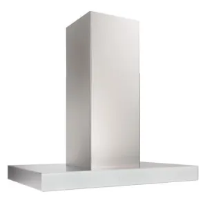 Best Range Hoods ICB3I36SBW Ispira 36-In. 650 Max Cfm Stainless Steel Island Range Hood With Purled&#8482; Light System And White Glass