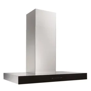 Best Range Hoods WCB3I30SBB Ispira 30-In. 650 Max Cfm Stainless Steel Chimney Range Hood With Purled&#8482; Light System And Black Glass