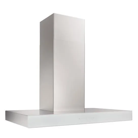 Best Range Hoods WCB3I36SBW Ispira 36-In. 650 Max Cfm Stainless Steel Chimney Range Hood With Purled&#8482; Light System And White Glass