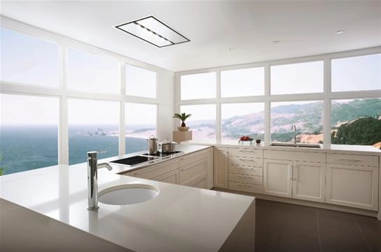 Best Range Hoods CC34E6SB Cirrus 43-1/4 Inch Brushed Stainless Steel Ceiling Mounted Range Hood With External Blower