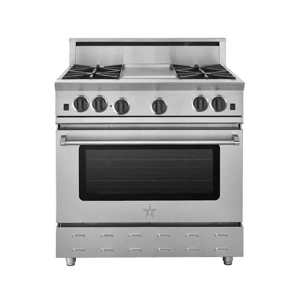 Bluestar RNB364GV2L 36" Rnb Series Range With A 12"Griddle