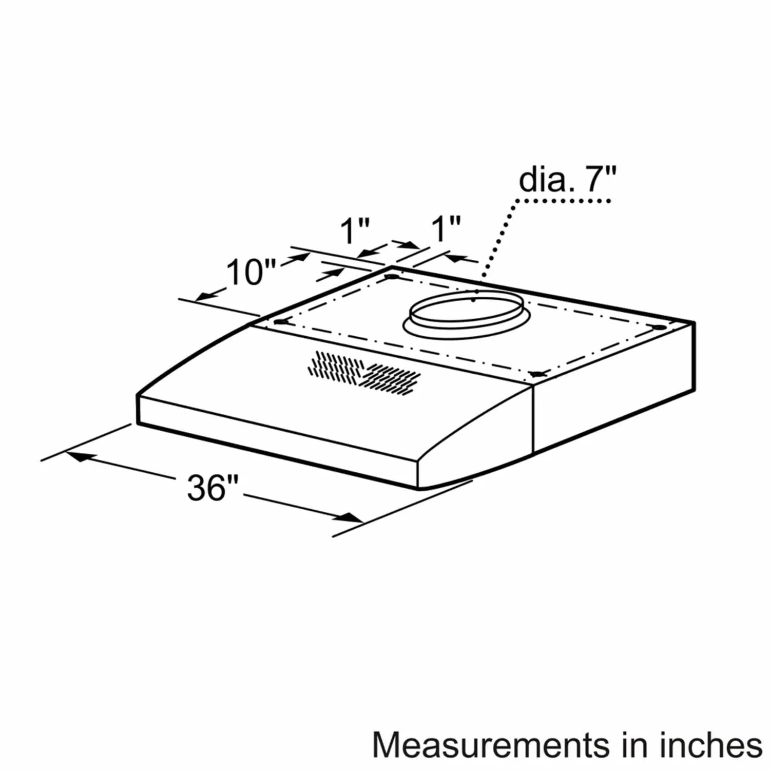 Bosch DUH36252UC 500 Series, 36" Under-Cabinet Hood, 400 Cfm, Halogen Lights, Stnls