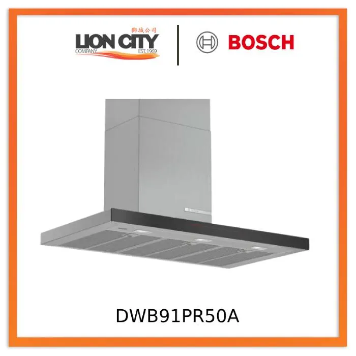 Bosch DWB91PR50A Series 8 Wall-mounted canopy rangehood 90 cm Stainless steel