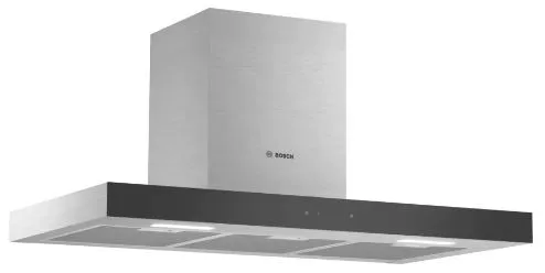 Bosch DWBM98G50B Series 4 Wall-mounted cooker hood 90 cm   PBD7231SG Gas hob 78 cm Tempered glass, Black