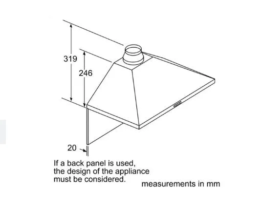 Bosch DWP96BC50B Series 2 Wall-mounted cooker hood 90 cm   PBD7251SG Series 2 Gas hob Stainless steel