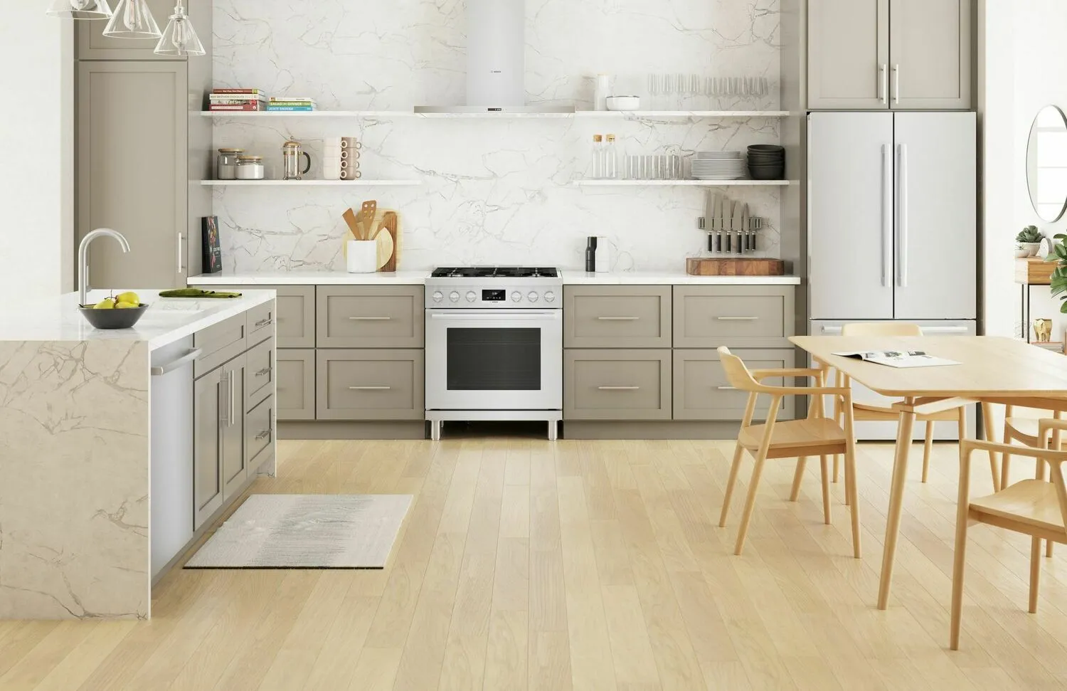 Bosch HDS8055U 800 Series Dual Fuel Freestanding Range 30'' Stainless Steel Hds8055U