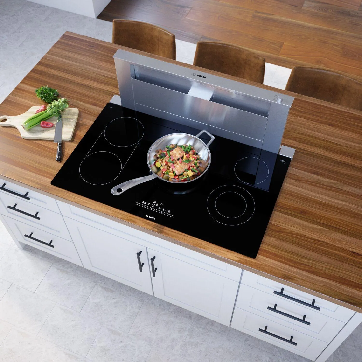 Bosch NET8669UC 800 Series Electric Cooktop 36'' Black, Surface Mount Without Frame Net8669Uc