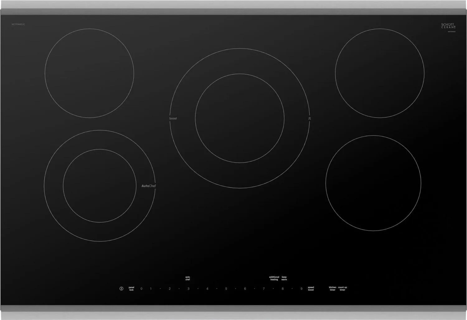 Bosch NETP069SUC Benchmark Electric Cooktop 30'' Black, Surface Mount With Frame Netp069Suc