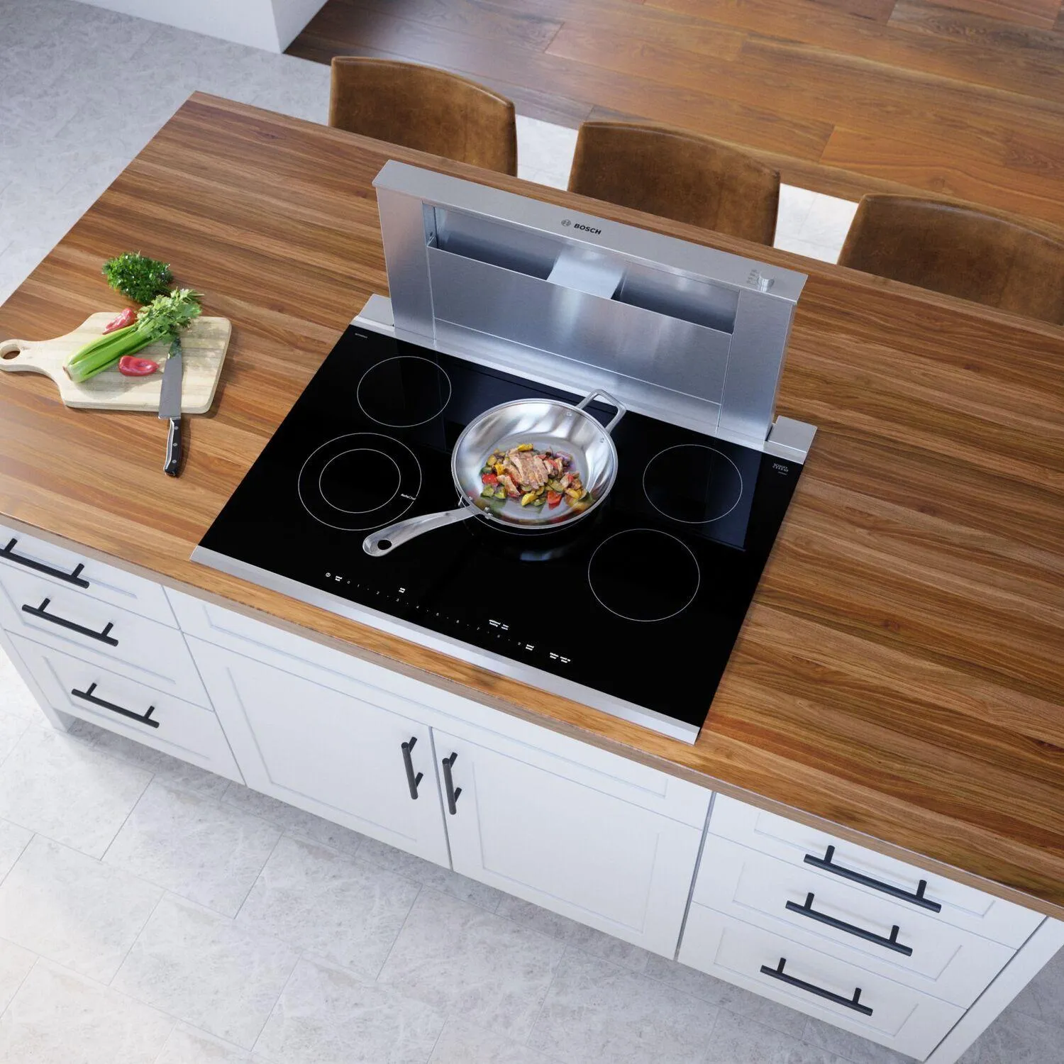 Bosch NETP069SUC Benchmark Electric Cooktop 30'' Black, Surface Mount With Frame Netp069Suc