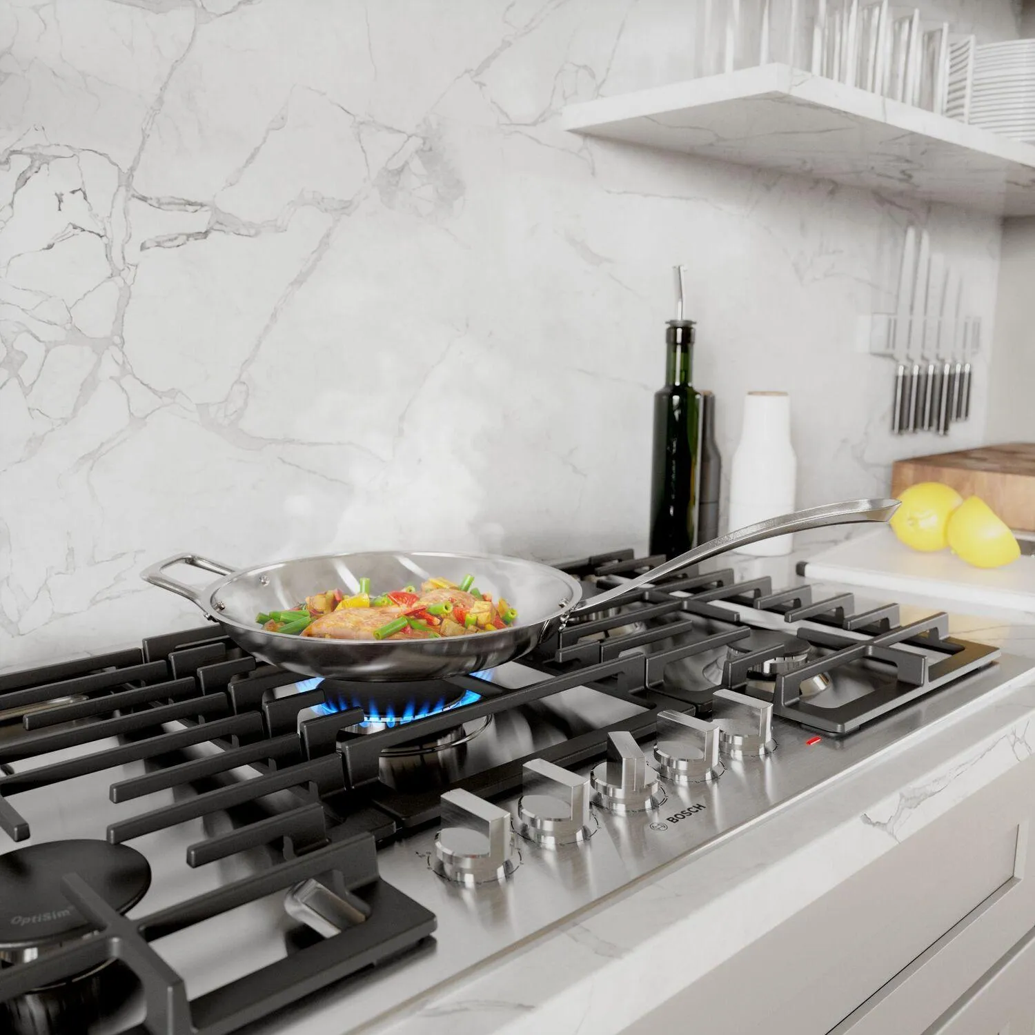 Bosch NGM5059UC 500 Series Gas Cooktop 30" Stainless Steel Ngm5059Uc