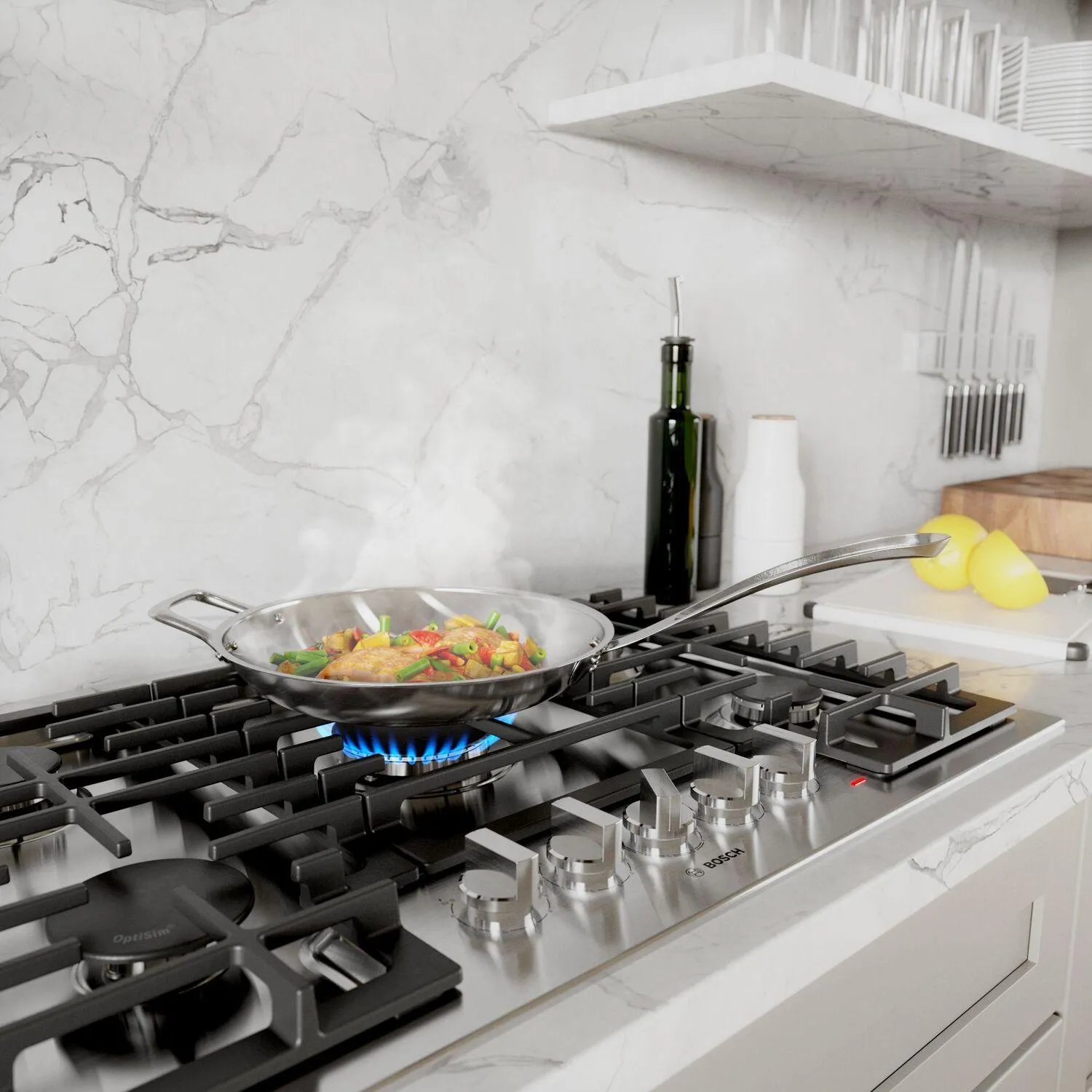 Bosch NGM5659UC 500 Series Gas Cooktop 36" Stainless Steel Ngm5659Uc