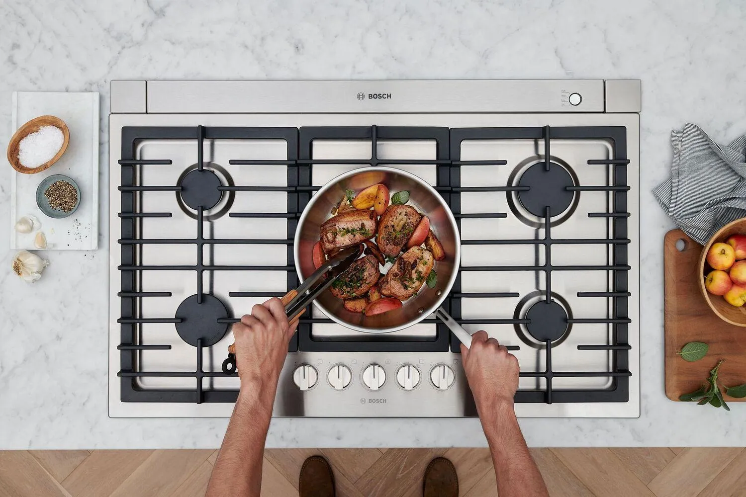 Bosch NGM8659UC 800 Series Gas Cooktop 36" Stainless Steel Ngm8659Uc