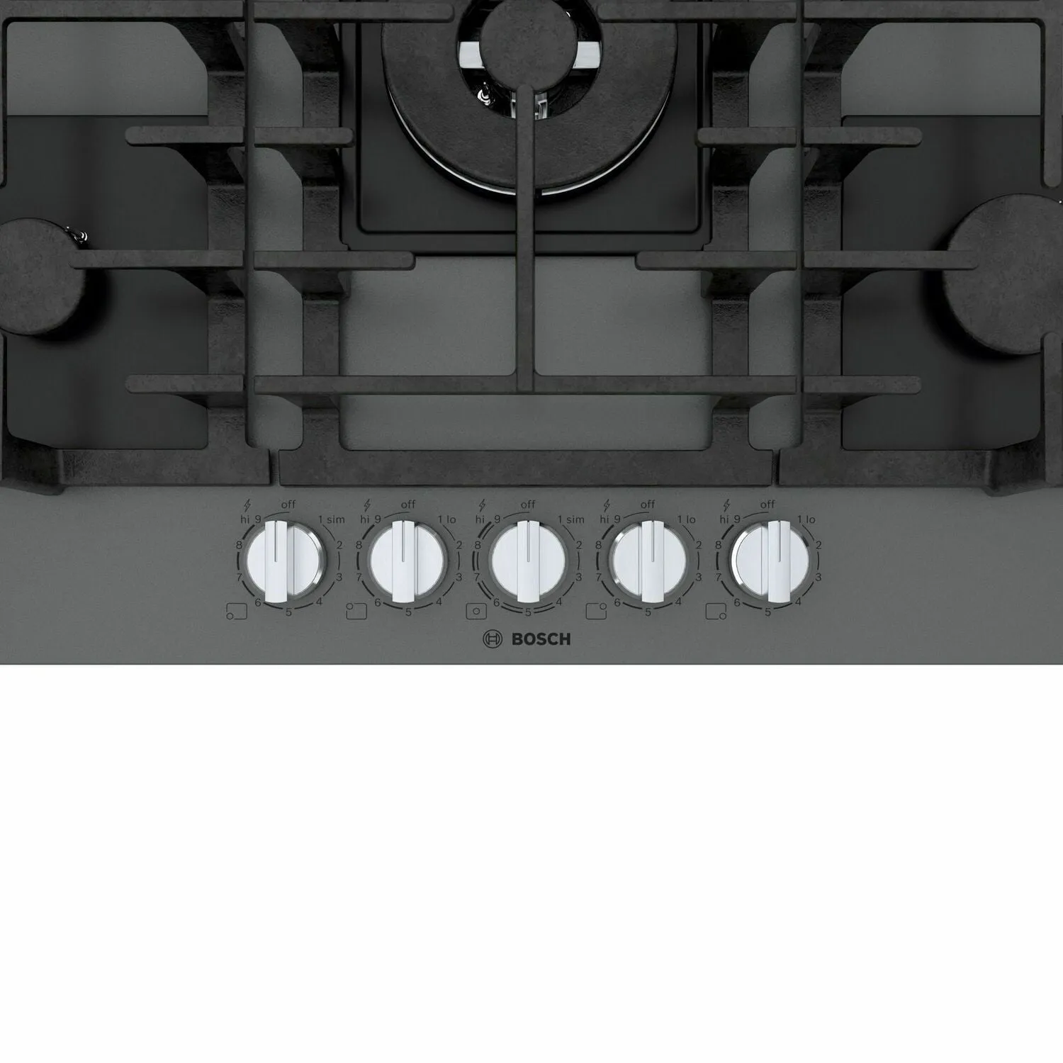 Bosch NGMP077UC Benchmark Gas Cooktop 30'' Hard Glass, Dark Silver Ngmp077Uc