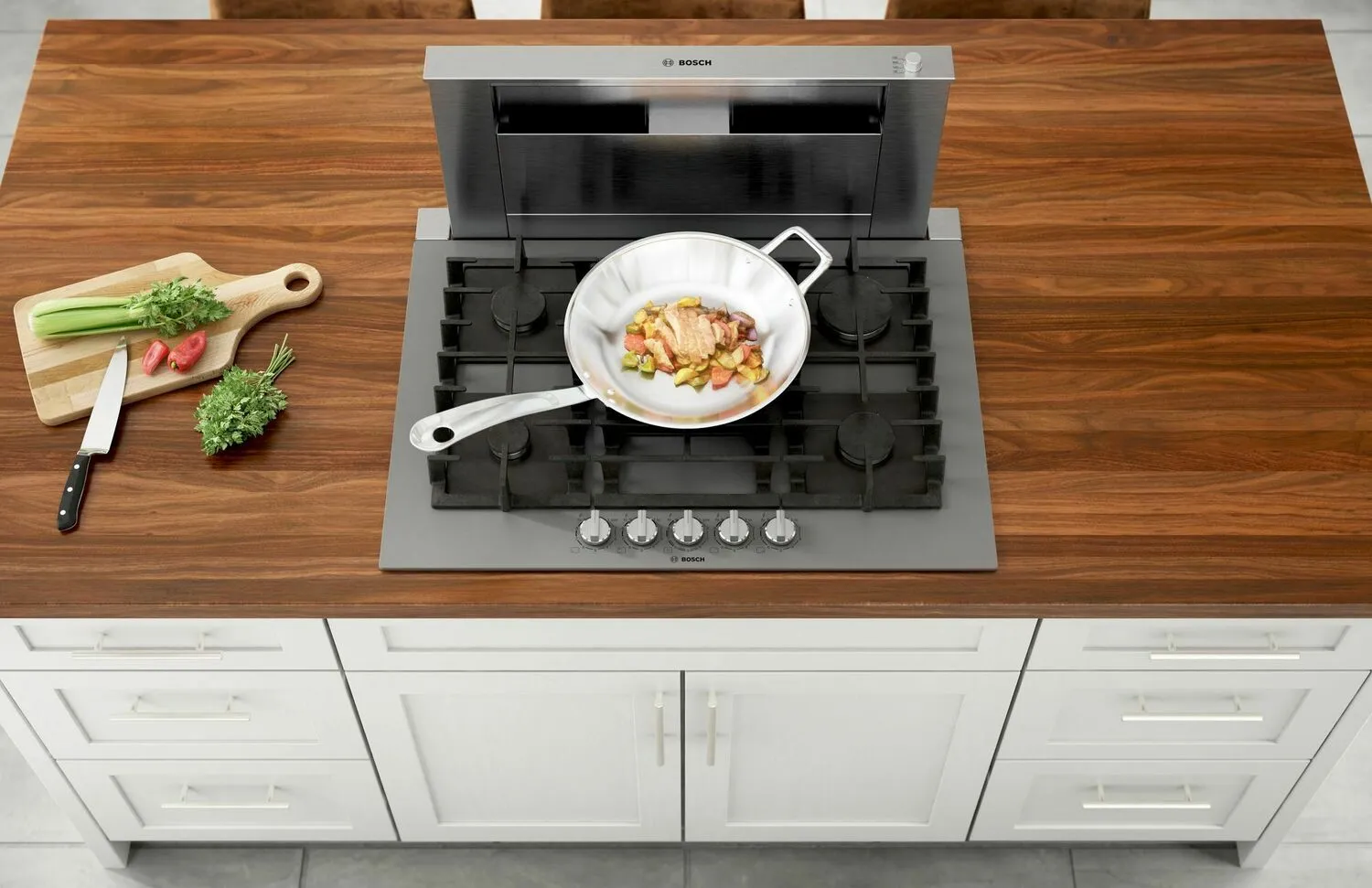 Bosch NGMP077UC Benchmark Gas Cooktop 30'' Hard Glass, Dark Silver Ngmp077Uc
