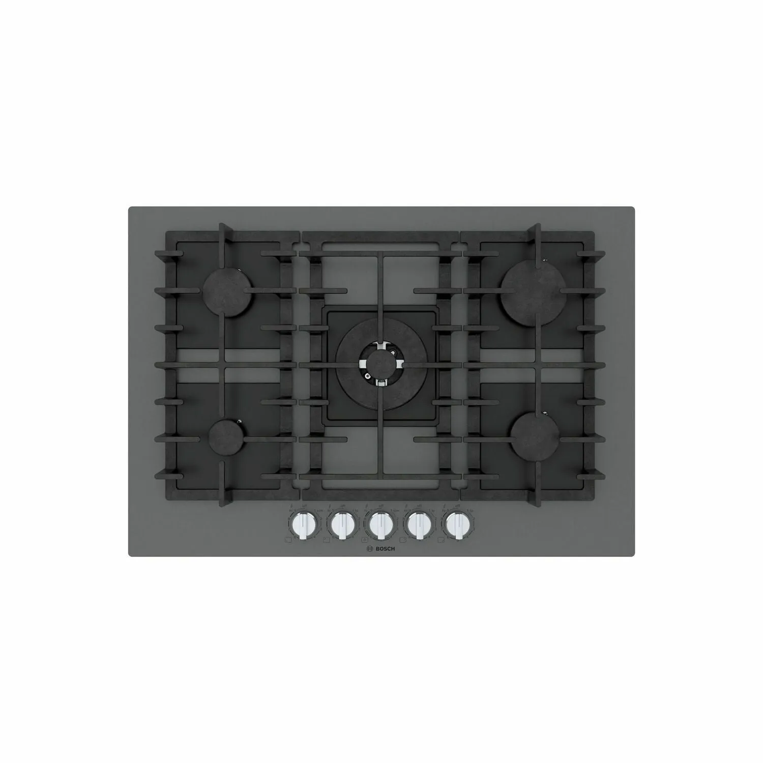 Bosch NGMP077UC Benchmark Gas Cooktop 30'' Hard Glass, Dark Silver Ngmp077Uc