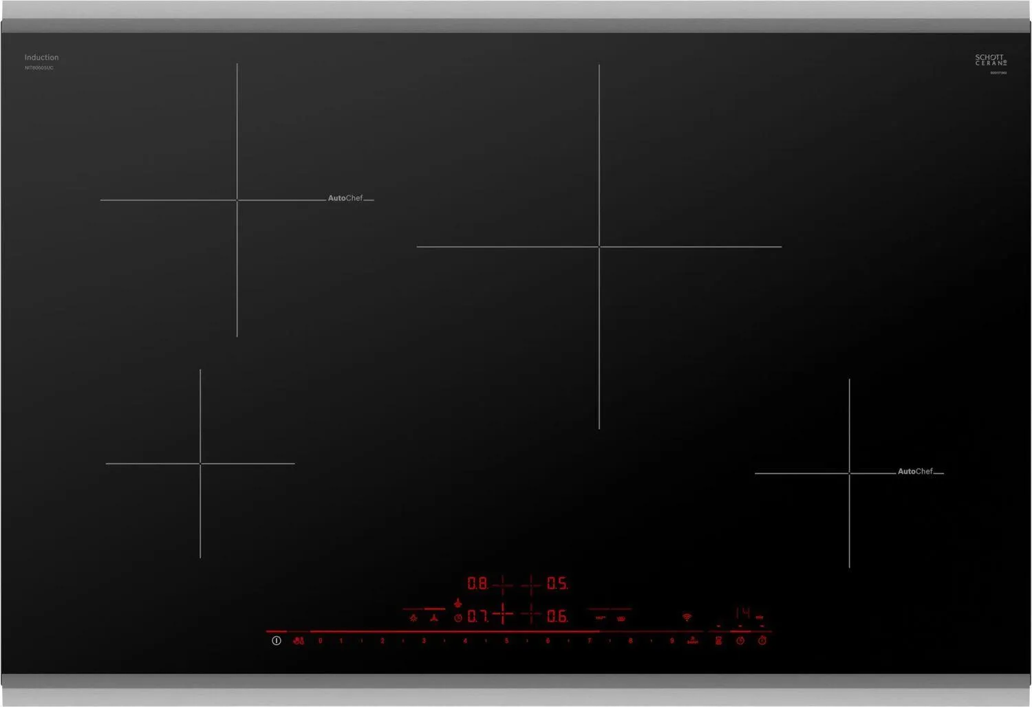 Bosch NIT8060SUC 800 Series Induction Cooktop 30'' Black, Surface Mount With Frame Nit8060Suc