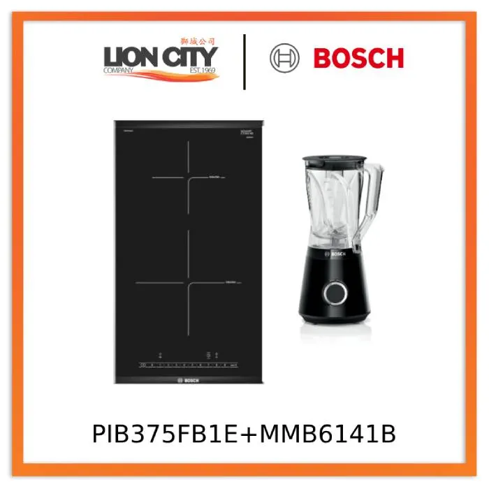 Bosch PIB375FB1E 2 Zone Ceramic Built-in Induction Hob   MMB6141B Blender Vita Power Serie | 4 1200 W Black
