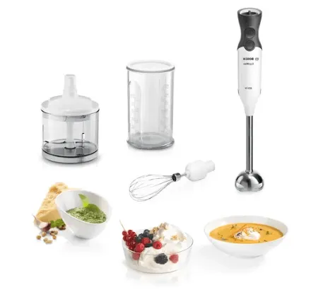 Bosch PIB375FB1E 2 Zone Ceramic Built-in Induction Hob   MS6CA4150 Hand blender ErgoMixx 800 W White, anthracite