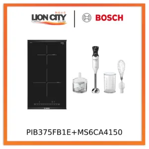 Bosch PIB375FB1E 2 Zone Ceramic Built-in Induction Hob   MS6CA4150 Hand blender ErgoMixx 800 W White, anthracite