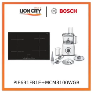 Bosch PIE631FB1E Glass Ceramic Built-in Induction Hob   MCM3100WGB Food processor MultiTalent 3700 W White