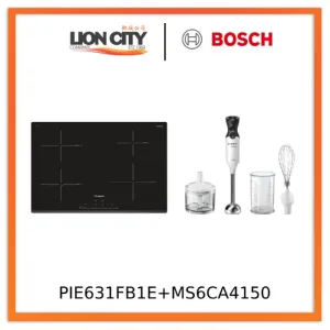 Bosch PIE631FB1E Glass Ceramic Built-in Induction Hob   MS6CA4150 Hand blender ErgoMixx 800 W White, anthracite