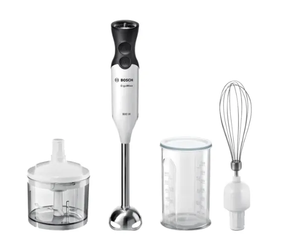 Bosch PIE631FB1E Glass Ceramic Built-in Induction Hob   MS6CA4150 Hand blender ErgoMixx 800 W White, anthracite