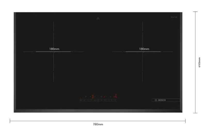 Bosch PMI82560VN Series 6 78 cm Induction Hob - Black