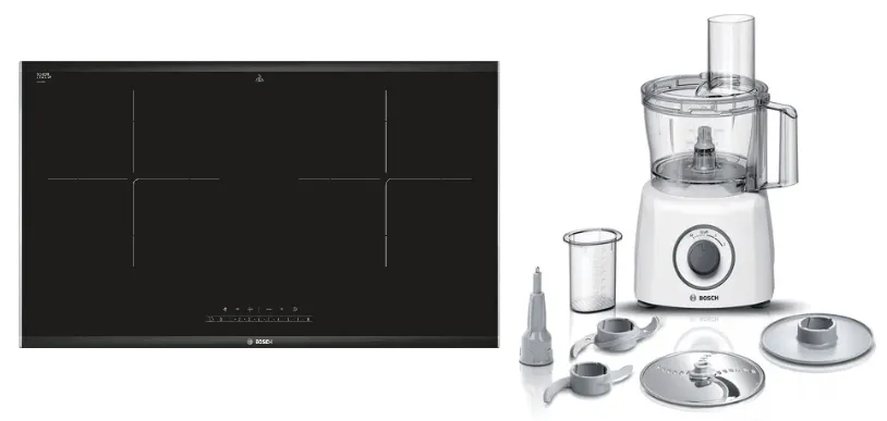 Bosch PPI82560MS 78CM Built-in Induction Hob    MCM3100WGB Food processor MultiTalent 3700 W White