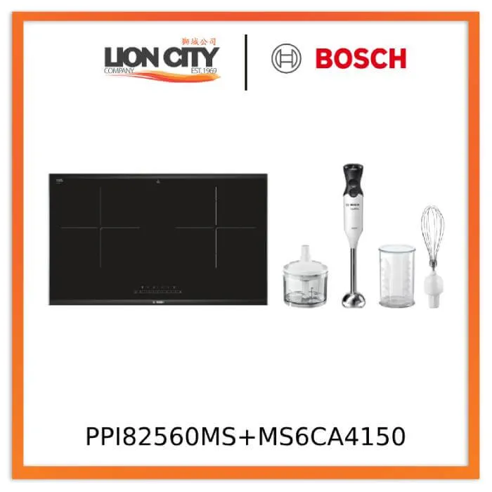 Bosch PPI82560MS 78CM Built-in Induction Hob   MS6CA4150 Hand blender ErgoMixx 800 W White, anthracite