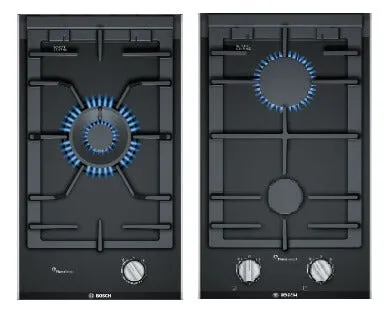 Bosch PRA3A6B70 Series 8 Domino gas hob 30 cm Glass ceramic, Black PRB3A6B70 Series 8 Domino gas hob 30 cm Glass ceramic, Black