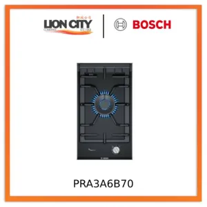 Bosch PRA3A6B70 Series 8 Domino gas hob 30 cm Glass ceramic, Black