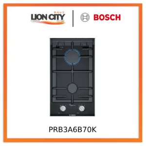 Bosch PRB3A6B70K Series 8 Domino gas hob 30 cm Ceramic, Black
