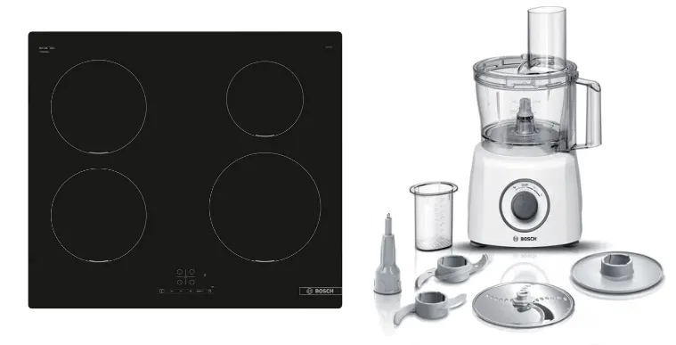 Bosch PUE611BB5J Series 4 Induction hob 60 cm   MCM3100WGB Food processor MultiTalent 3700 W White