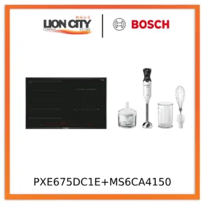 Bosch PXE675DC1E Glass Ceramic Built-in Induction Hob   MS6CA4150 Hand blender ErgoMixx 800 W White, anthracite