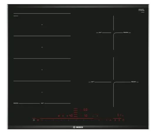 Bosch PXE675DC1E Glass Ceramic Built-in Induction Hob   MS6CA4150 Hand blender ErgoMixx 800 W White, anthracite