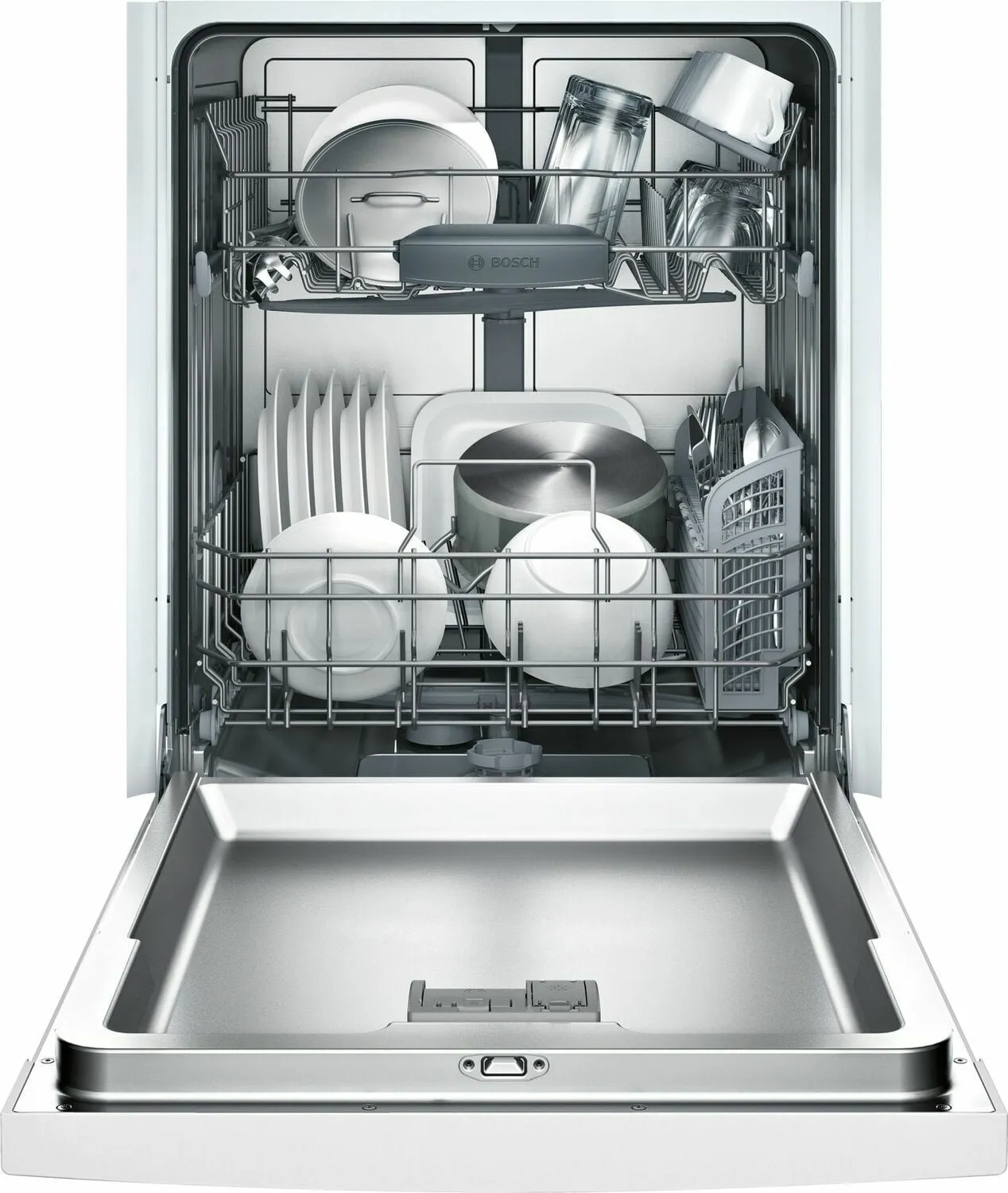 Bosch SHE3AR72UC Ascenta Recessed Hndl, 6/2 Cycles, 50 Dba, Adj Rack - Wh