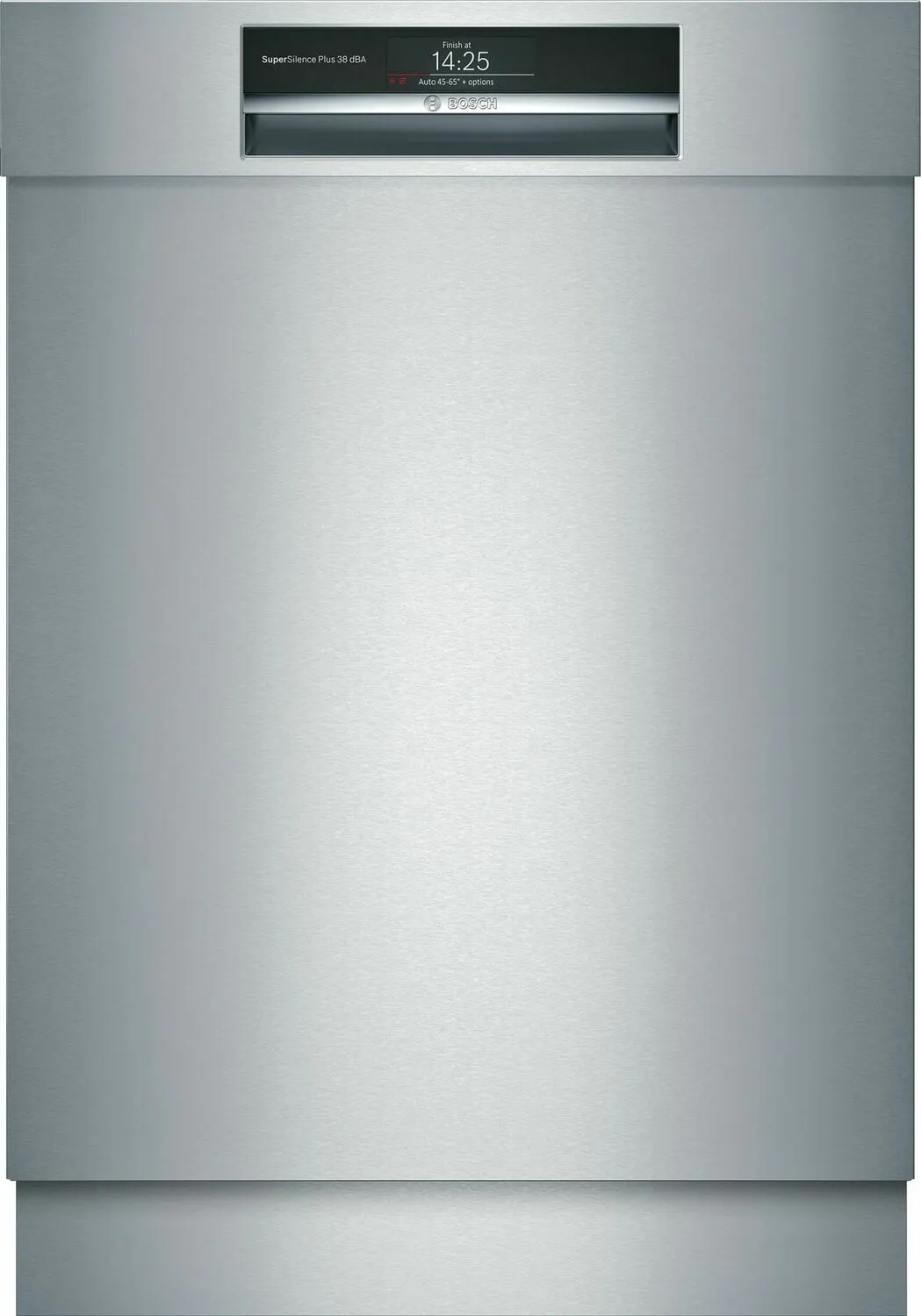 Bosch SHE89PW75N Benchmark Rec Hndl, 7/7 Cycles, 38 Dba, Flex 3Rd Rck, All Lvl Telescopic Glides, Int Light, Wtr Sfr, Tft Disp, Ss Toekick - Ss