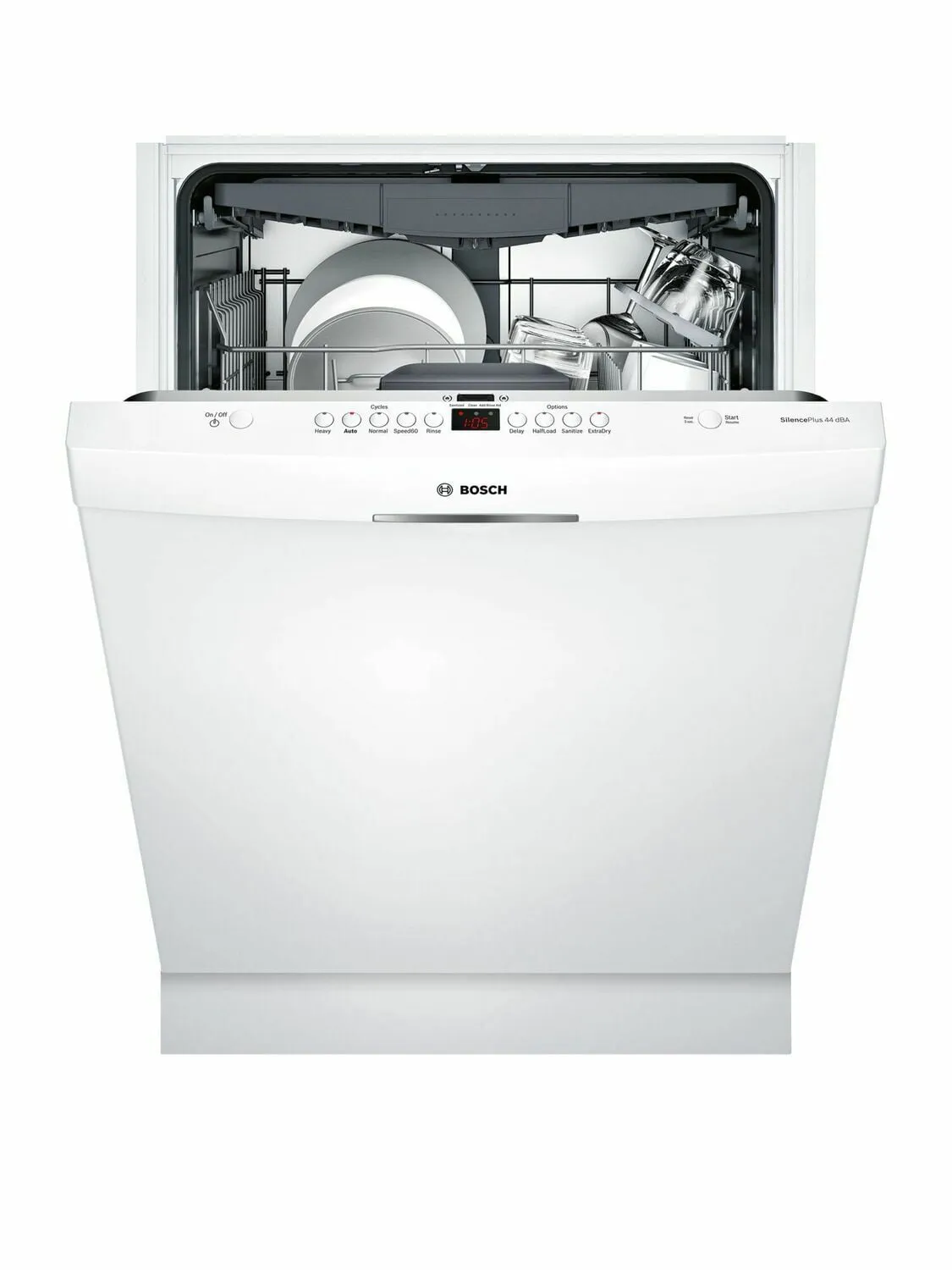 Bosch SHSM63W52N 300 Scoop Hndl, 5/4 Cycles, 44 Dba, 3Rd Rck, Infolight - Wh