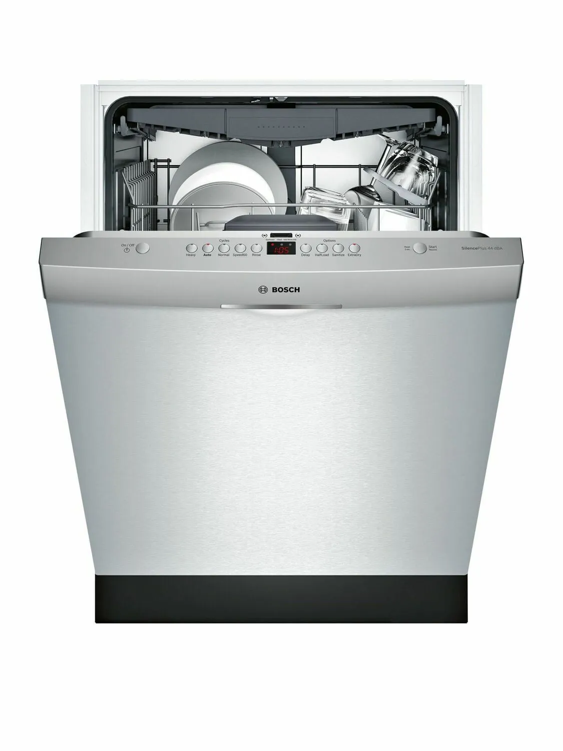 Bosch SHSM63W55N 300 Scoop Hndl, 5/4 Cycles, 44 Dba, 3Rd Rck, Infolight - Ss