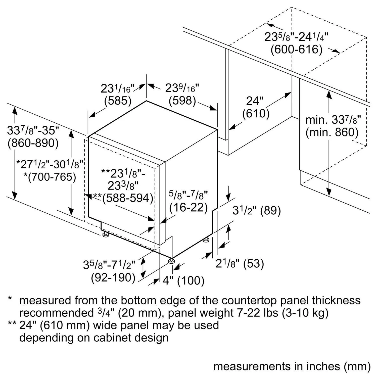 Bosch SHV9PCM3N Benchmark Dishwasher 24"