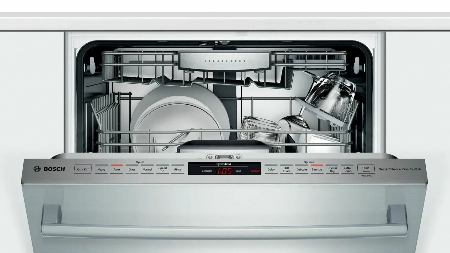 Bosch SHX87PZ55N Benchmark Dishwasher 24'' Stainless Steel, Xxl Shx87Pz55N