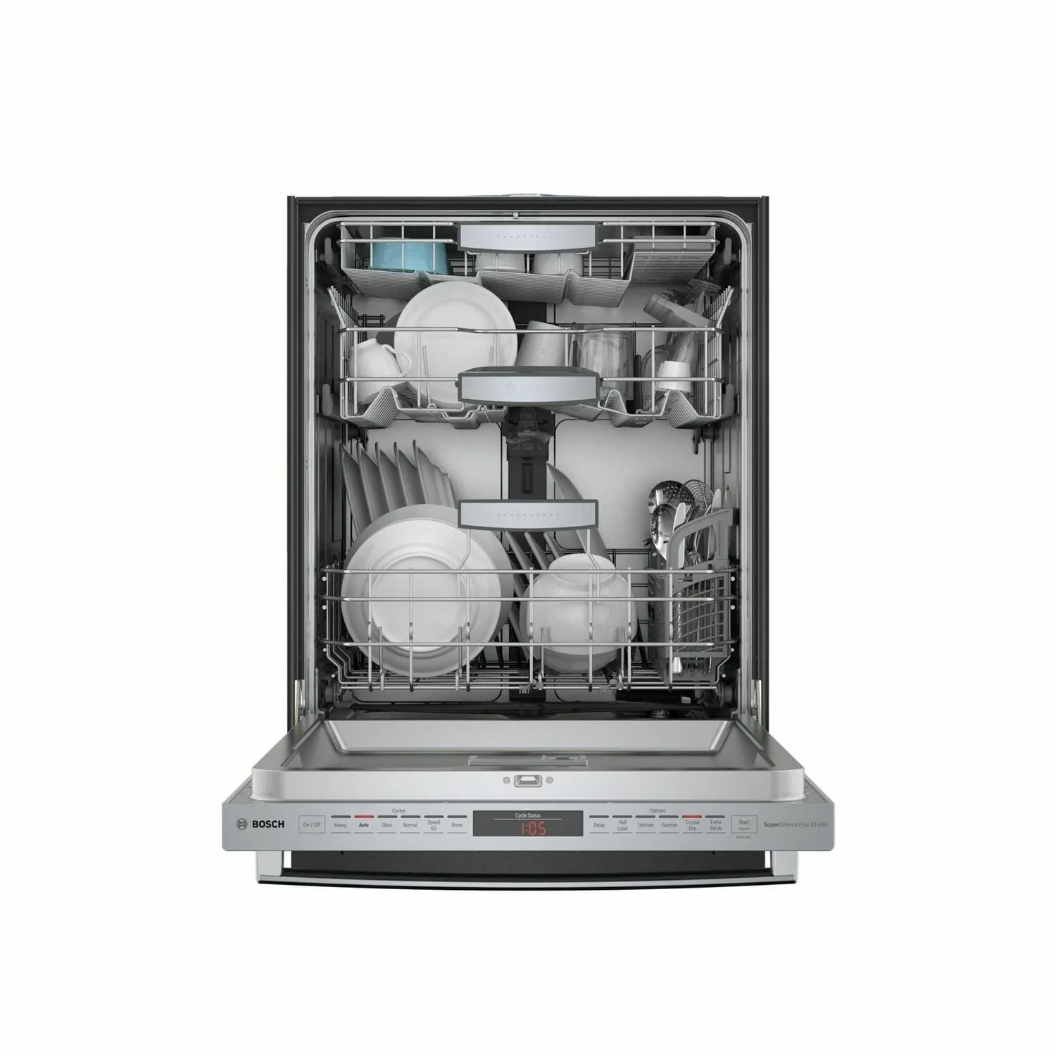 Bosch SHX87PZ55N Benchmark Dishwasher 24'' Stainless Steel, Xxl Shx87Pz55N
