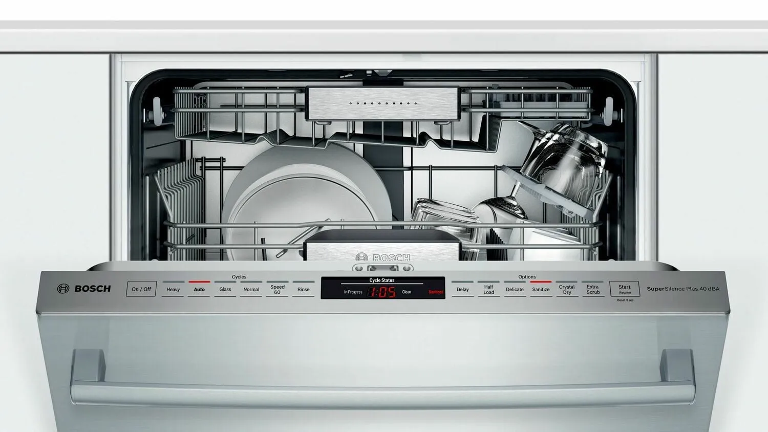 Bosch SHX88PZ55N Benchmark Dishwasher 24'' Stainless Steel, Xxl Shx88Pz55N